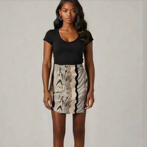 CLIO Vintage 80s Animal Print Wrap Pencil Skirt Size 12